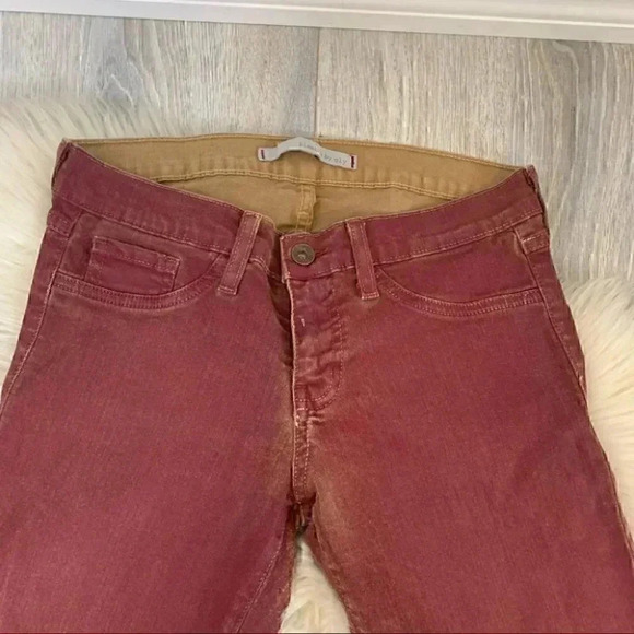 WOMENS PLASTIC BY GLY RED COATED SKINNY JEANS 27/4 - Picture 5 of 7